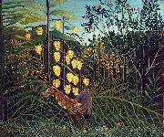 Henri Rousseau Struggle between Tiger and Bull Sweden oil painting artist